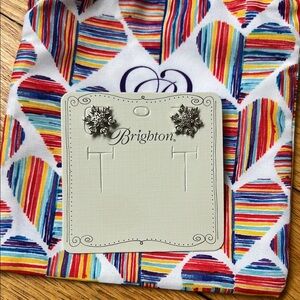 Brighton Silver Snowflake Earrings